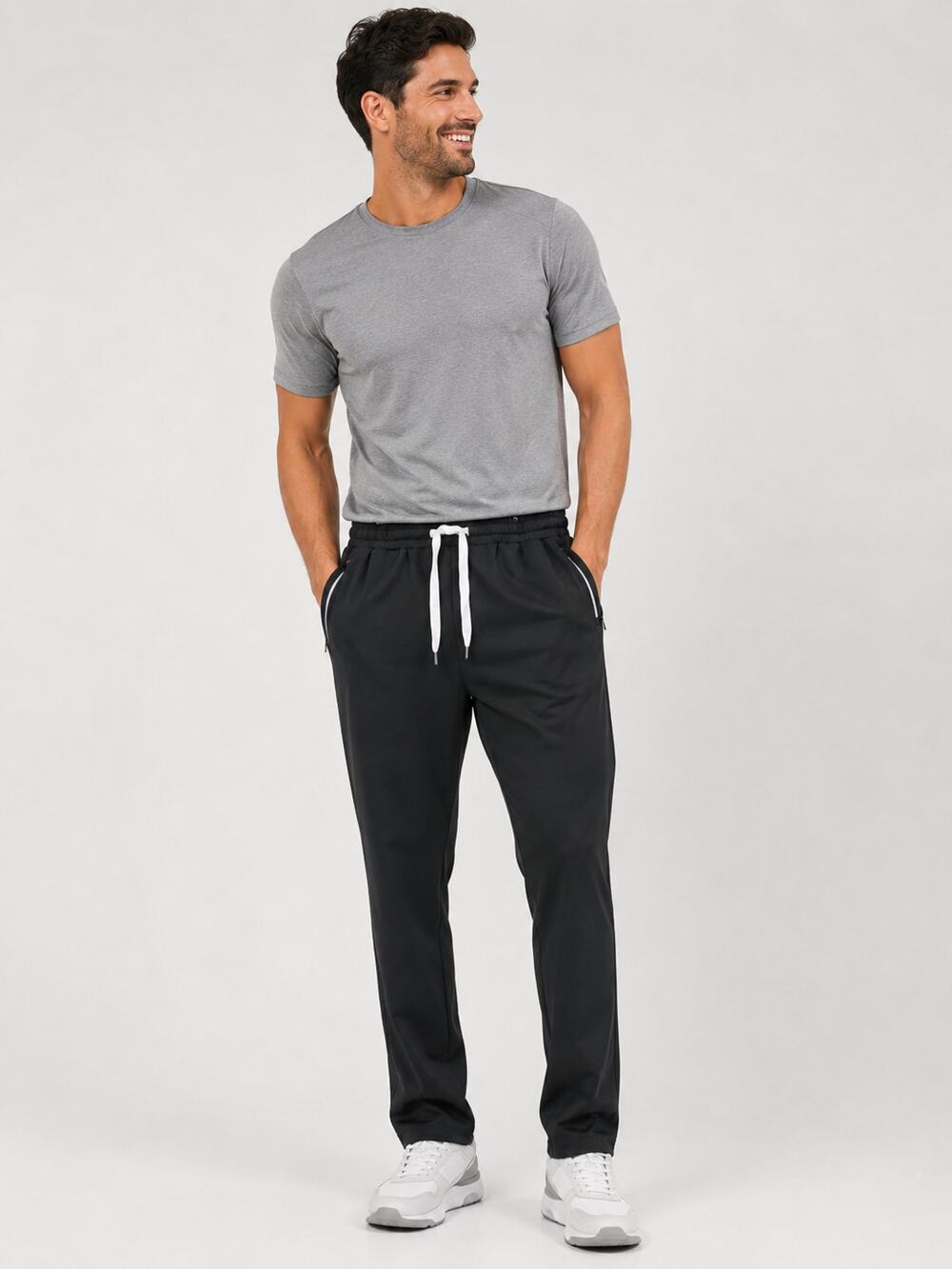 ACEGOLFS Men's XL Black Performance Golf Jogger Pants UPF 50+‎ Stretch NWT